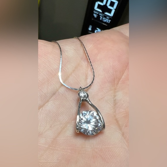 925 silver chain and earrings set, 17 inch long, - Picture 4 of 10